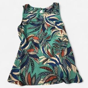 Alya Tropical Leaf Print Sleeveless Top, Size Small, RN# 145848